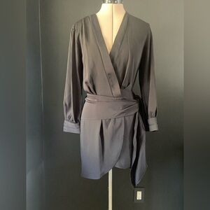 Mango Elegant Black Wrap Dress size xs